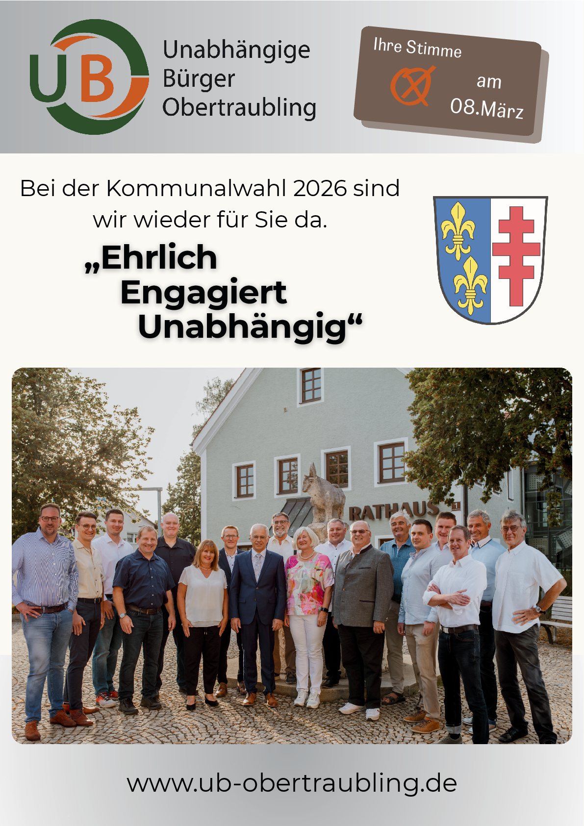 UBO - Bei der Kommunalwahl 2026 sind wir wieder für Sie da.